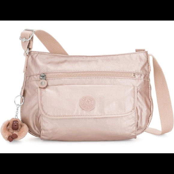 Kipling Handbags - Kipling Syro pink/rose Metallic Crossbody Bag